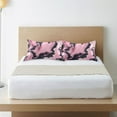 thumbnail image 6 of Satin Pillowcase Soft and Smooth Pillow Case for Hair and Skin Marble Pattern Pink and Black, 6 of 9
