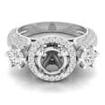 thumbnail image 2 of 1.80 Carat (ctw) 14K White Gold Round White Diamond Ladies Bridal Semi Mount Engagement Ring (No Center Stone), 2 of 4