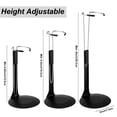 thumbnail image 4 of HMIEPRS 10 Pcs Doll Stand Doll Display Stand, Adjustable Action Figure Stand Holder 1/6 Scale Doll Support Stand for 8" to 12" Doll Accessories (Black), 4 of 7