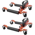 thumbnail image 3 of BeesClover Car Dolly Set of 2, 1500LBS Capacity Wheel Dolly with Hydraulic Tire Jack and Ratcheting Foot Pedal for Vehicle Positioning for Truck RV Trailer, Orange, 3 of 7