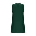 thumbnail image 5 of cocolona Summer Sleeveless Mini Dress Crew Neck Ruffle Flowy Tank Dress Fashion Casual Solid Color Holiday Beach Sundress L, 5 of 7