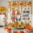 thumbnail image 3 of Shower Curtain 66"W x 72"L Fall Thanksgiving Sunflowers Gnomes Maple Leaves Fabric Shower Curtains Set with Hooks Water Repellent Bathroom Curtains Machine Washable Bathroom Accessories, 3 of 6
