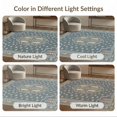 thumbnail image 7 of ODIKA 6'x9' Blue Gray Traditional Feather Medallion Washable Area Rug Ornate Central Motif with Decorative Corner for Family Room, Living Mater Bedroom, Non-Slip, Easy Care, 7 of 7