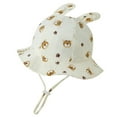 thumbnail image 3 of Oiyii Play‑Suitable Bucket Hats for Baby Newborn Girl Animal‑Sketch‑Printed Sun Hats, Khaki2, 3 of 3