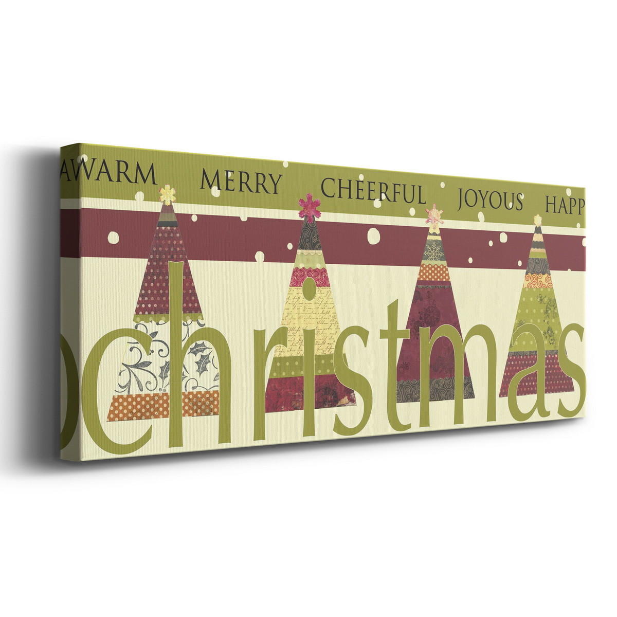 HAPPY,MERRY,JOYOUS Premium Gallery Wrapped Canvas - Ready to Hang