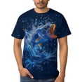 thumbnail image 4 of LAOLIUSN Men's Fishing Graphic T-Shirt, Bass Fish Water Splash Tee, Outdoor Short Sleeve Fishing Shirt, S-4XL, 4 of 7