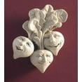 Red Radishes Wall Plaque Figurine, Original Sculpture Handcrafted in
