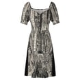 thumbnail image 4 of Vestido monocromático de manga corta vestido largo para mujer vestidos de cumpleaños para mujer tendencia de ropa de mujer 2025, 4 of 6