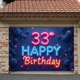 thumbnail image 5 of Neon Style 33rd Birthday Banner Pink Blue Neon Display Star Decorations Purple Pom Poms 33 Birthday Backdrop for 33rd Birthday Party Adult Birthday Celebration Neon Themed Party, 5 of 9