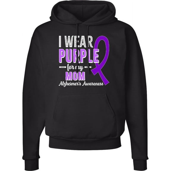 Inktastic Alzheimer's Awareness I Wear Purple for My Mom Adult Hoodie Sweatshirt