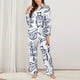 thumbnail image 2 of Balery World Travel2 Conjunto de Pijama con Estampado para Mujer, Conjunto de Dos Piezas con Manga Larga, Ropa de Dormir Suave con Bolsillos, Pijamas Cómodos-Large, 2 of 7