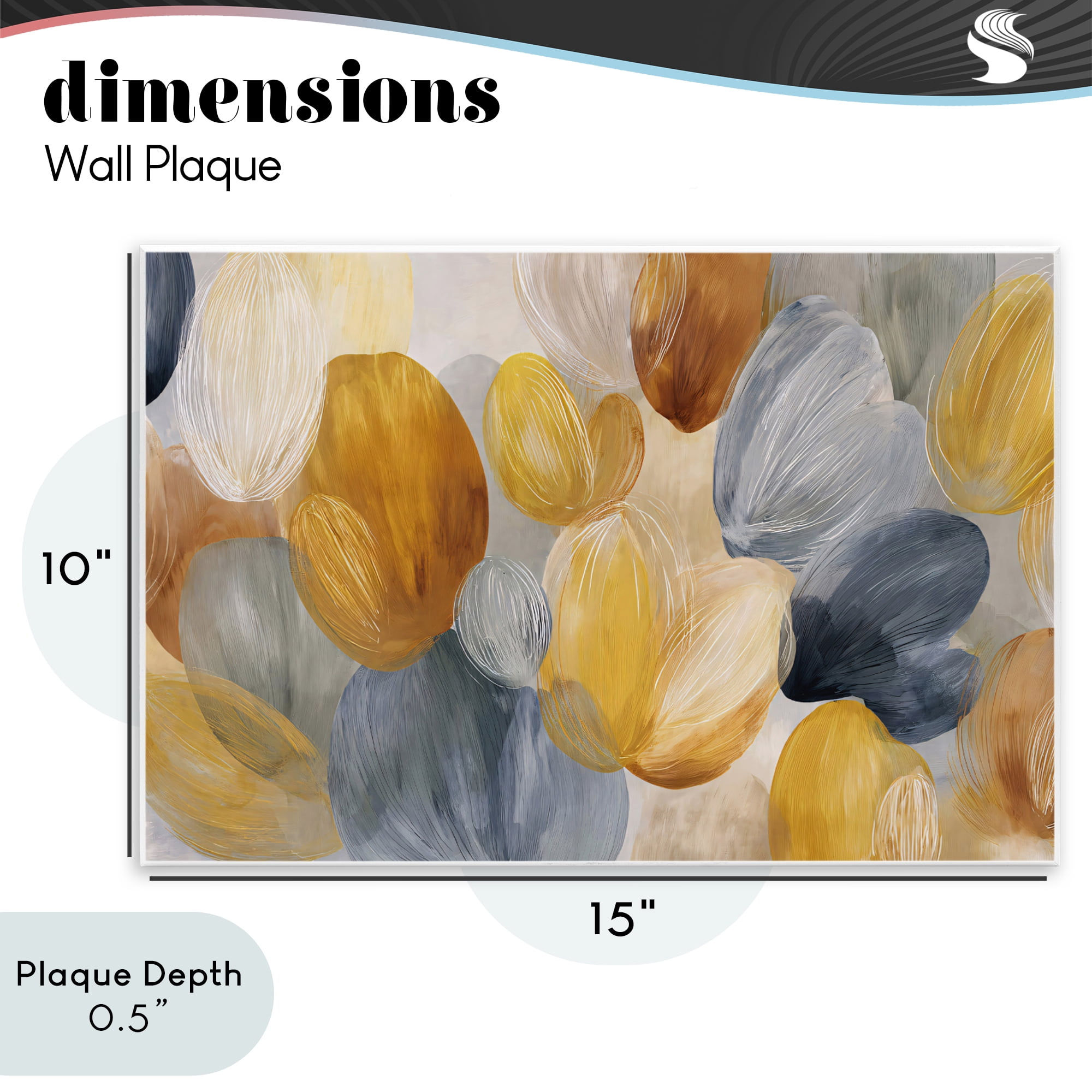 Stupell Industries Warm Oblong Layered Shapes Wall Plaque Art, design by Jacky Ngan