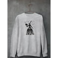 thumbnail image 3 of Black Rabbit Sweatshirt Women -Fab Funky Designs, Female 5X-Large, 3 of 4