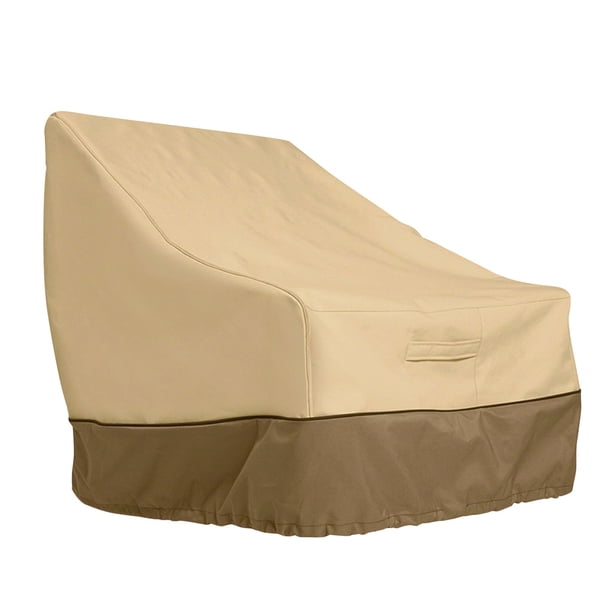 Funda para silla Patio Lounge Oxford Protector Impermeable para banco de exterior Funda antipolvo para muebles, café y caqui AweSitey HA3835-01B