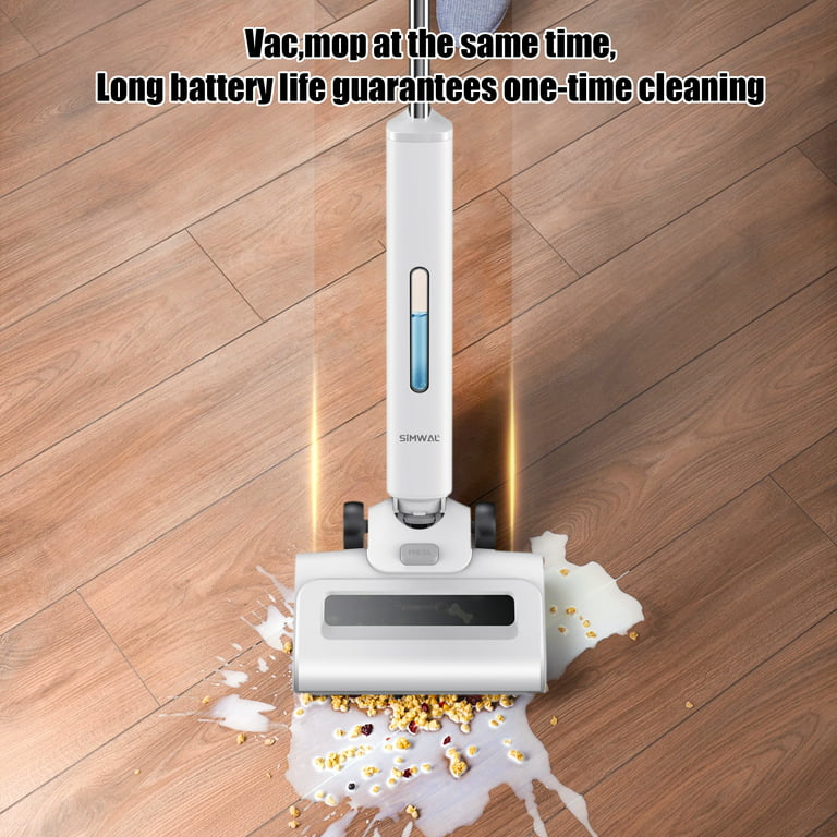  SIMWAL SW01 Cordless Wet Dry Vacuum Cleaner,Hard Floor Cleaner  Machine with Self System for Sticky Messes,Lightweight & Long Run Time  Electric Mop,Vacuum Mop All in one for Multi-Surface