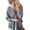 Grey, variant on Womens Solid Color Deep V Neck Drawstring Hoodie
