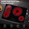 thumbnail image 4 of GASLAND 30 in. 4 Elements Radiant Electric Cooktop in Black, ETL & FCC, with Tri-Ring Element and Bridge Element, 4 of 13