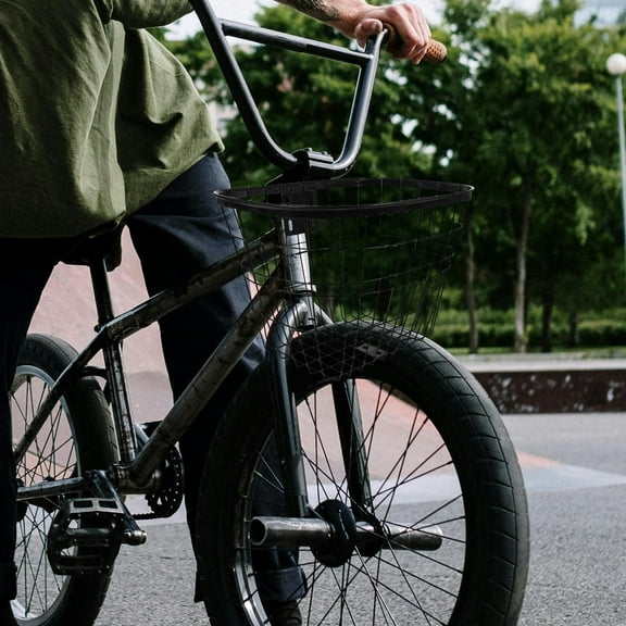 GAXIRE Strong Bicycle Front Basket for Scooters and Bikes Attachment 1Pack