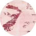 thumbnail image 1 of Ahgly Company Machine Washable Indoor Round Abstract Light Red Pink Area Rugs, 5' Round, 1 of 7