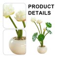 thumbnail image 3 of Loto pequeño bonsái redondo plantas falsas decoración interior flores falsas plantas verdes artificiales, 3 of 5