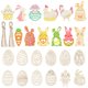 thumbnail image 2 of 1 juego de adornos colgantes de bricolaje de STOBOK, rodajas de madera de Pascua, manualidades de bricolaje sin terminar, dibujos de madera, juguetes de grafiti para niños, 2 of 4