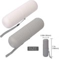thumbnail image 2 of 2 Pieces Toothbrush Case, Toothbrush Travel Case, Toothbrush Case Children For Camping, Traveling, Hiking, Home (gray + White), 2 of 5