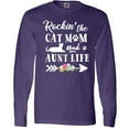 thumbnail image 3 of Inktastic Rockin' the Cat Mom and Aunt Life Long Sleeve T-Shirt, 3 of 5