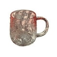 thumbnail image 1 of Taza de vidrio con asa y relieve de copo de nieve, 325 ml, vasos de vidrio de colores, 1 of 7