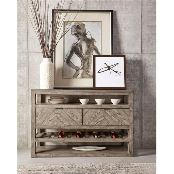Progressive Furniture Dining Room Server, Smokey Oak