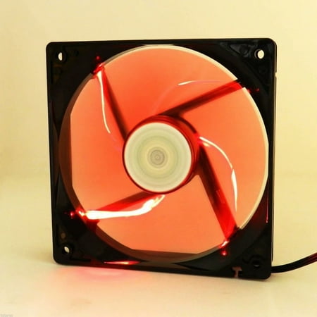 120mm LED Neon RED Computer Case Cooling Fan Quiet Sleeve