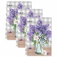 thumbnail image 2 of Purple Lavender Kitchen Towels Set of 3, Spring Butterfly Daisy Watercolor Gray Absorbent Dish Towels for Kitchen, Microfiber Hand Towel, Quick Drying Tea Towel for Cleaning Decorative Dishcloths, 2 of 7