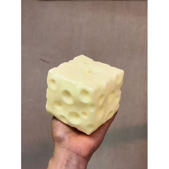 Jumbo Cheese Cube Stress Ball - Clay-Based & Shapeable Squeeze Ball for ASMR Sensory & Stress Relief, Adult Fidget Gadget