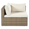 thumbnail image 4 of Outdoor Patio Sofa Set, Terrace Furniture Sectional Sofa with Ottomans And Cushions, Patio Wicker Rattan Conversation Sets, Brown, 4 of 15