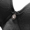 thumbnail image 4 of FITORON Womens Front Closure Seamless Bra Wireless T-Shirt Bra No Underwire Lightly Padded Everyday Comfort Bra Black,Size L, 4 of 5