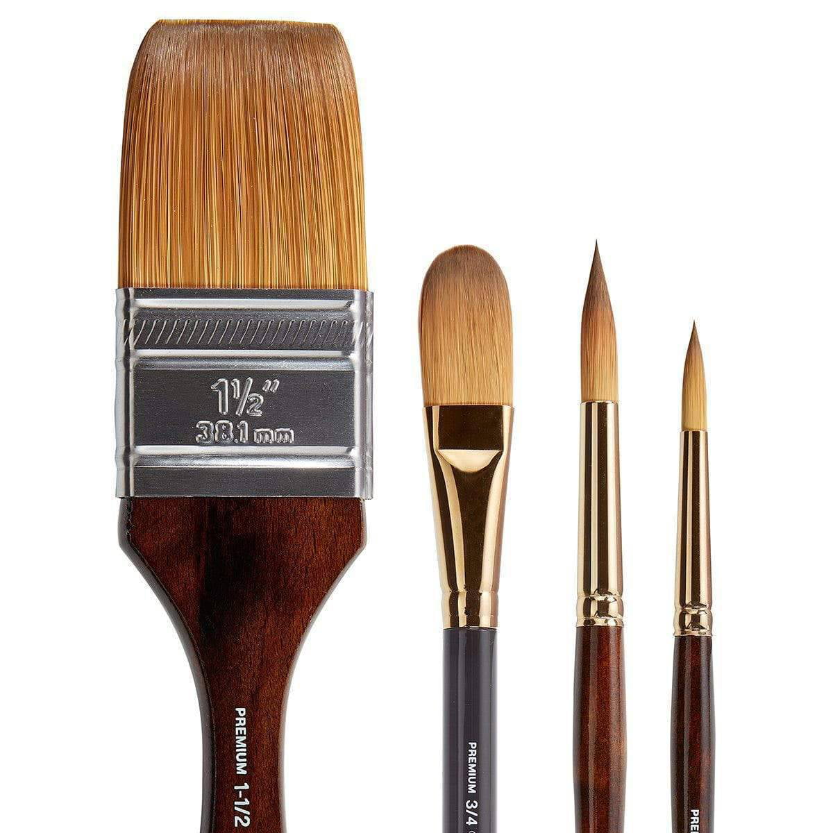 Paint Brush LARGE 3 NATURAL KOLINSKY HAIR Professional Ergonomic Handle
