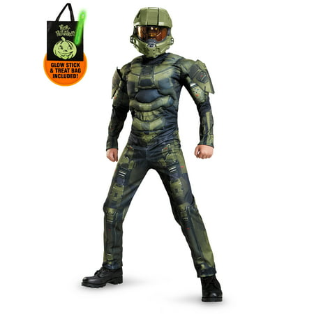 Halo Master Chief Classic Muscle Chest Costume Boys for Kids Treat Safety