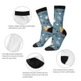 thumbnail image 3 of KLL Surf Shark Print Cool Socks Men's Women's Crew Socks Funny Crazy Novelty Stockings, 3 of 6
