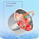 thumbnail image 2 of Stainless Steel Steamer with Silicone Coated Handle, Pressure Cooker with Steamer, 2 of 5