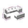 thumbnail image 3 of vidaXL 8 Piece Garden Lounge Set with Cushions Poly Rattan Brown, 3 of 5