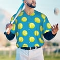 thumbnail image 4 of Fotbe Ball Tennis Baseball Jersey Shirt for Men and Women, Casual Short Sleeves Button Down T-Shirt-4X-Large, 4 of 9