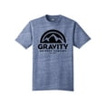 thumbnail image 1 of Gravity Outdoor Co. T-Shirt Col Rond Tri-Blend - Logo Noir - Bleu Marine Chiné - 2TG, 1 of 1