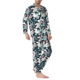 thumbnail image 2 of Salouo Cute Poodle Dog Print Button-Front Long Sleeve Pajama Set for Men, Soft 2Pjs Men's Long Sleeve Sleepwear-X-Large, 2 of 7