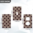 thumbnail image 7 of Yayeee Blank Wall Plate Cover 1-Gang 4.5"x2.7" Home Unused Decorative Outlet, Checkered Stars Pattern, 7 of 7