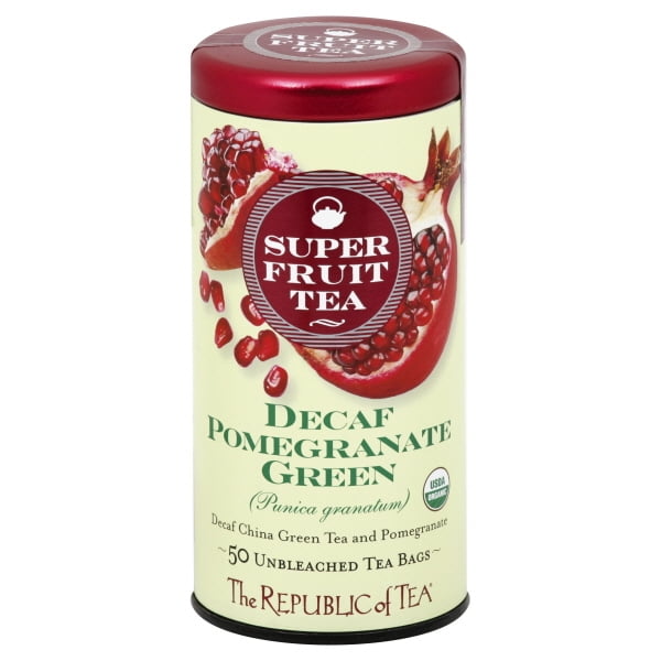 The Republic of Tea, Pomegranate Green Tea Decaf, 50 Count