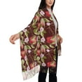 thumbnail image 4 of Fotbe Leaf And Fruit Print Womens Fall Winter Scarf Tassel Soft Warm Blanket Scarves Womens Shawl Wraps, 4 of 8