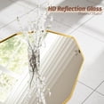 thumbnail image 6 of Antok Full Length Mirror 76" x 34" Large Floor Mirror Standing Mirror, Aluminum Wavy Frame, Wall Mounted or Leaning, Decorative for Living Room Bedroom Entryway, Gold, 6 of 7
