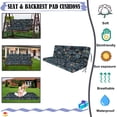 thumbnail image 2 of XXLYY Porch Swing Cushions, Waterproof Swing Replacement Cushions with Backrest and Ties, Garden Bench Seat Cushion, Outdoor Porch Patio Swing Non-Slip Chairs Pad, 2 of 6