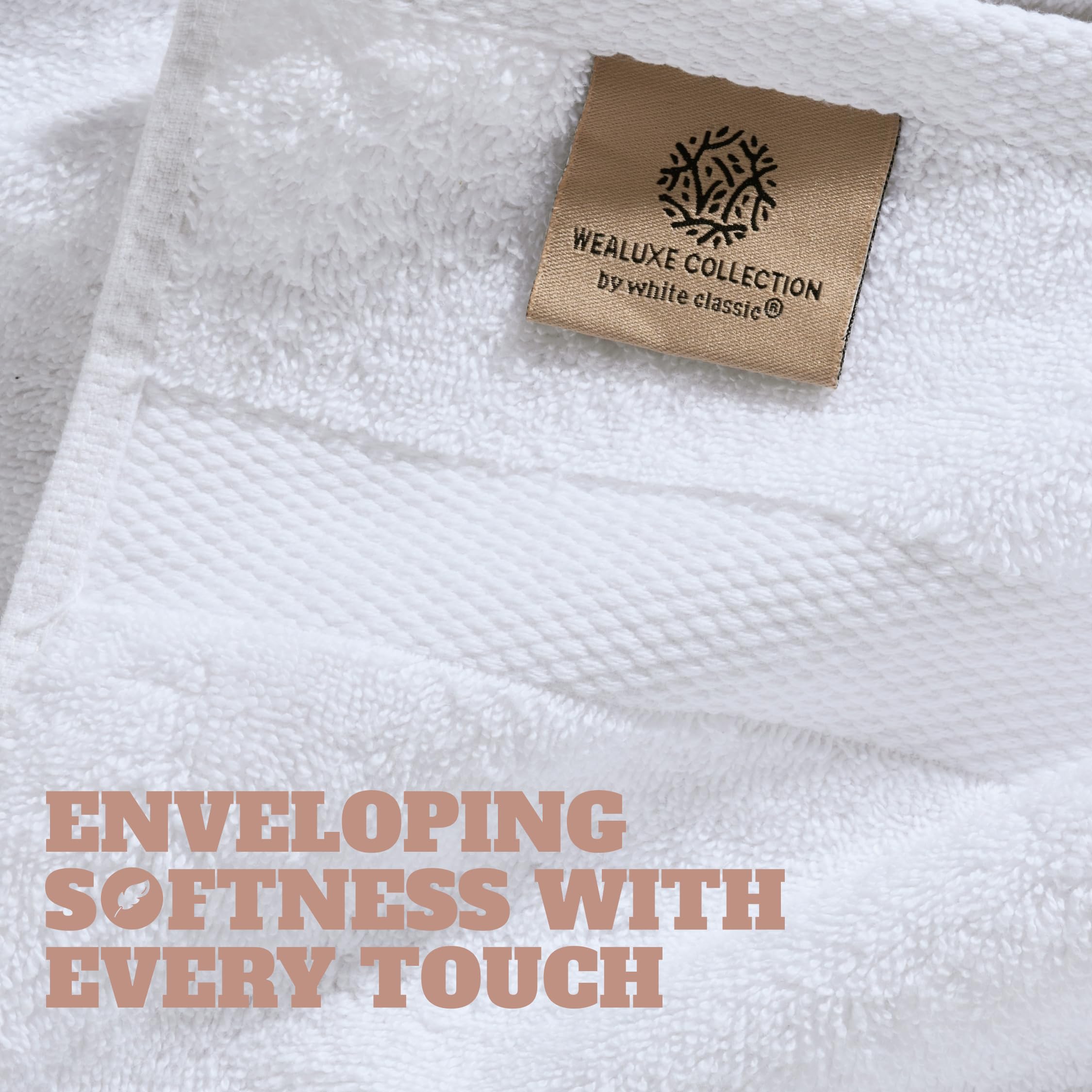 White Classic 6-Pack Bath Towels, 24x50 Inch photo 6