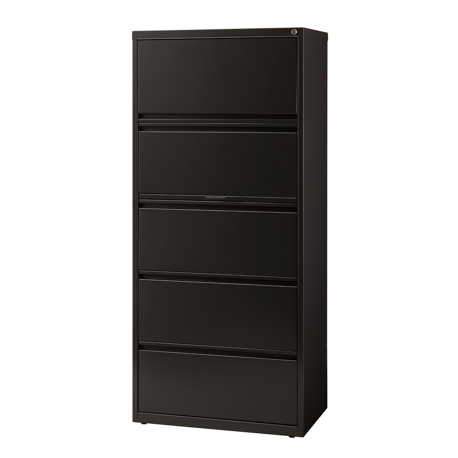 Scranton & Co 30" 5-Drawer Modern Metal Lateral File Cabinet in Black - image 2 of 6