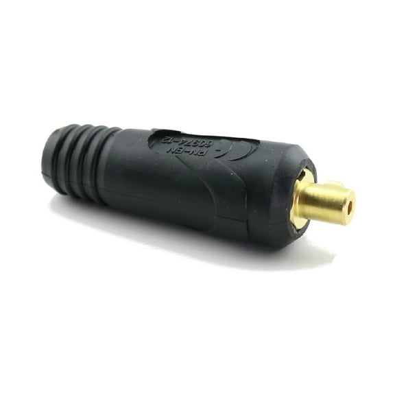 WeldingCity Gas-thru Dinse-type (25mm Small) Cable Adapter Plug Connector for Air-cooled TIG Welding Torch 9 and 17 Series